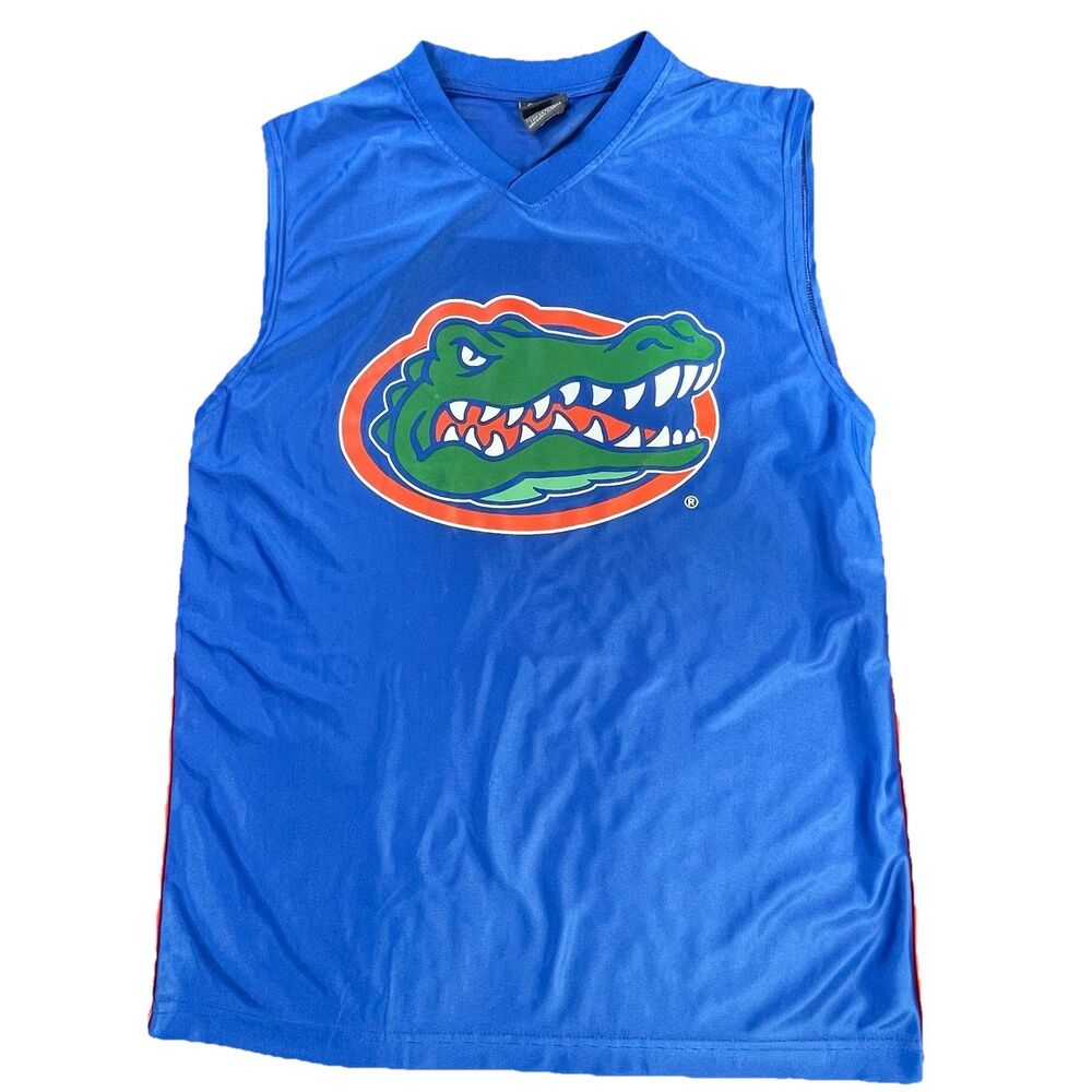 Florida Gators Muscle Shirt Large Mens Blue Pro Edge Sleeveless Football NCAA Lg